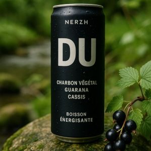 NERZH DU - Boisson énergisante Charbon végétal, jus de cassis et Guarana